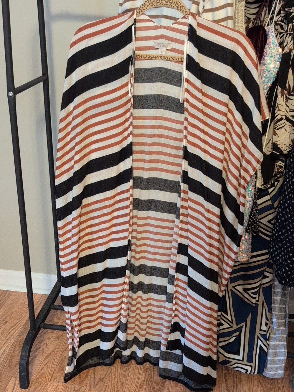 LOFT Striped KimonoSize M/L Like New